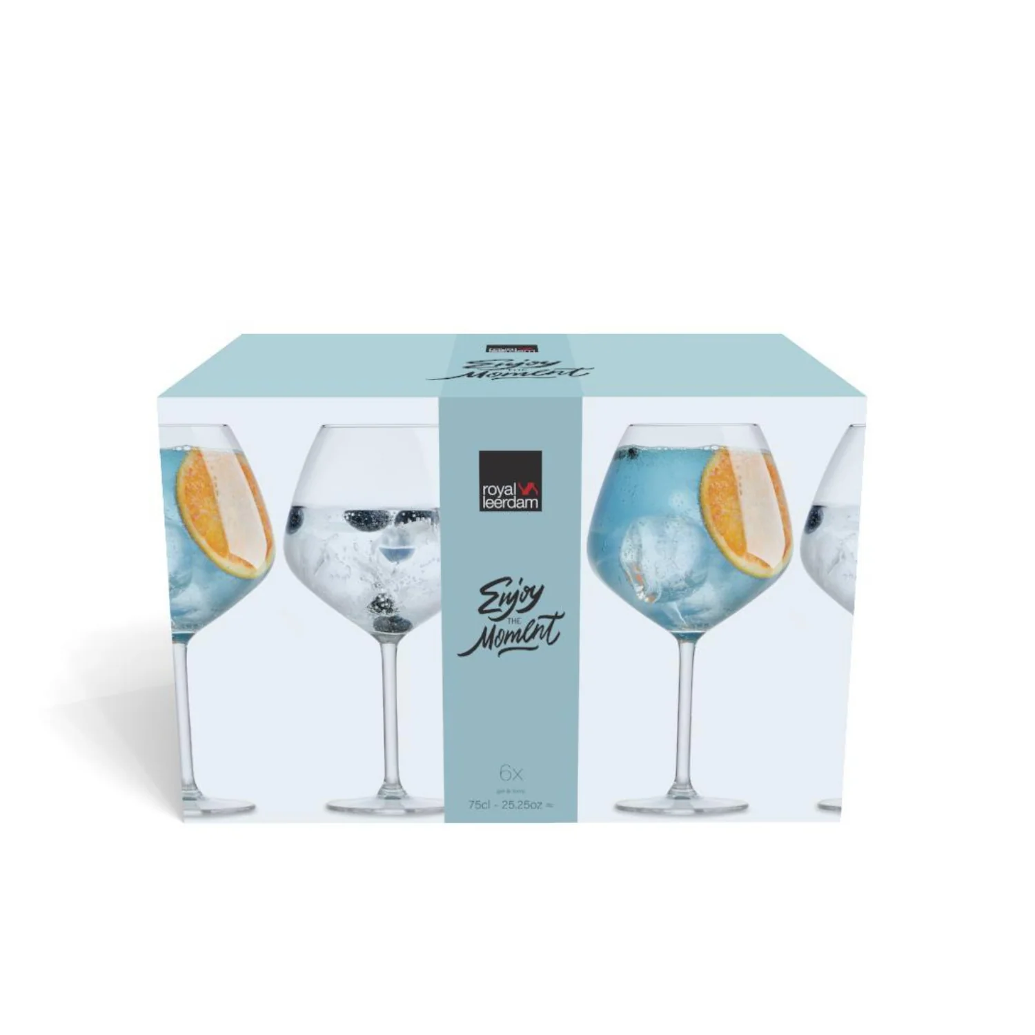 SET 6 COPAS GIN TONIC ENJOY THE MOMENT 750 ML