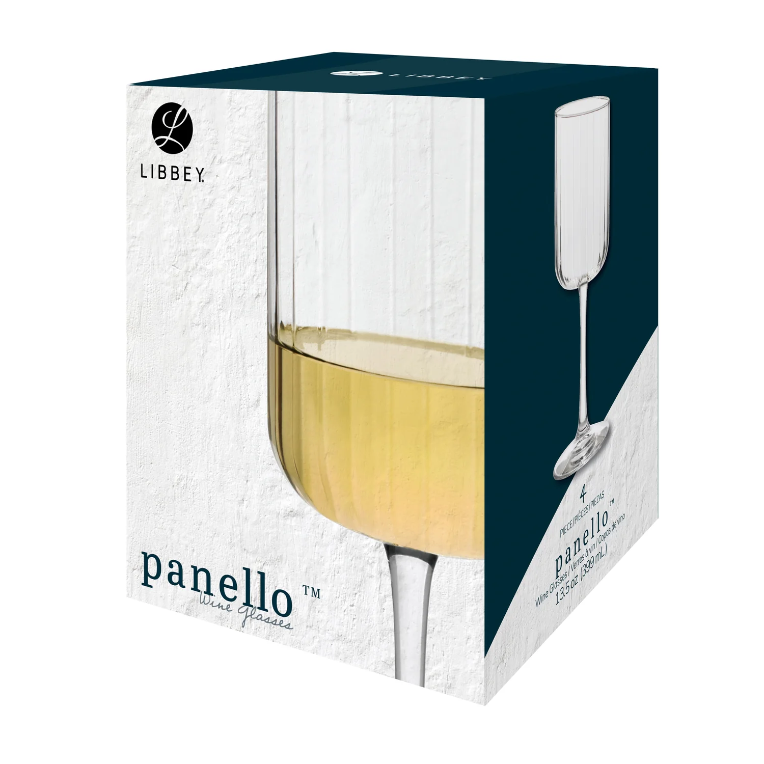 SET 4 COPAS VINO PANELLO 414 ML