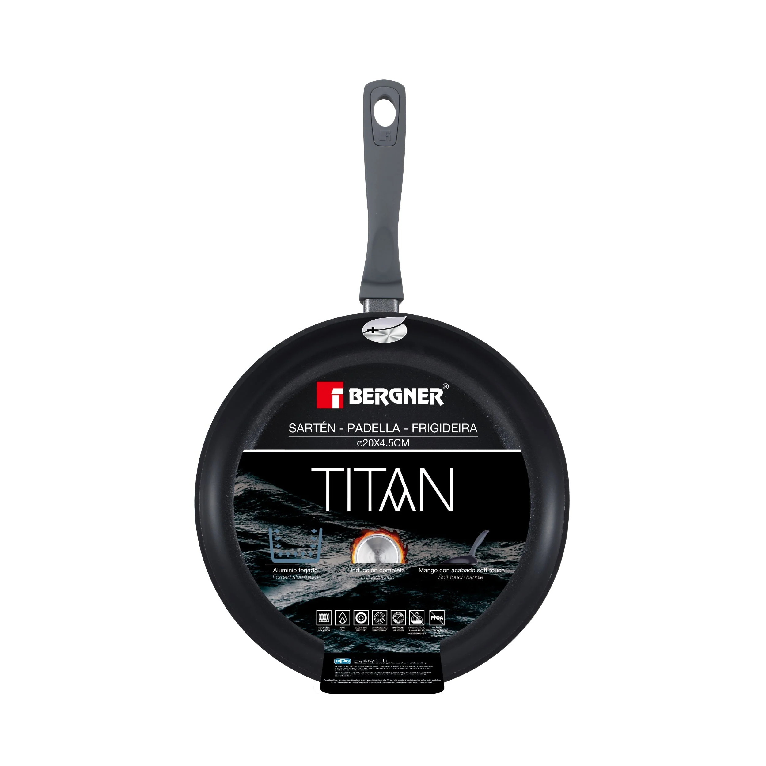 SARTEN 24CM ALUMINIO FORJADO TITAN