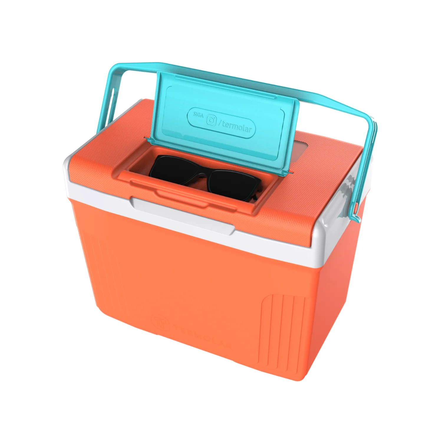 COOLER TERMOLAR 8LT NARANJO/CELESTE