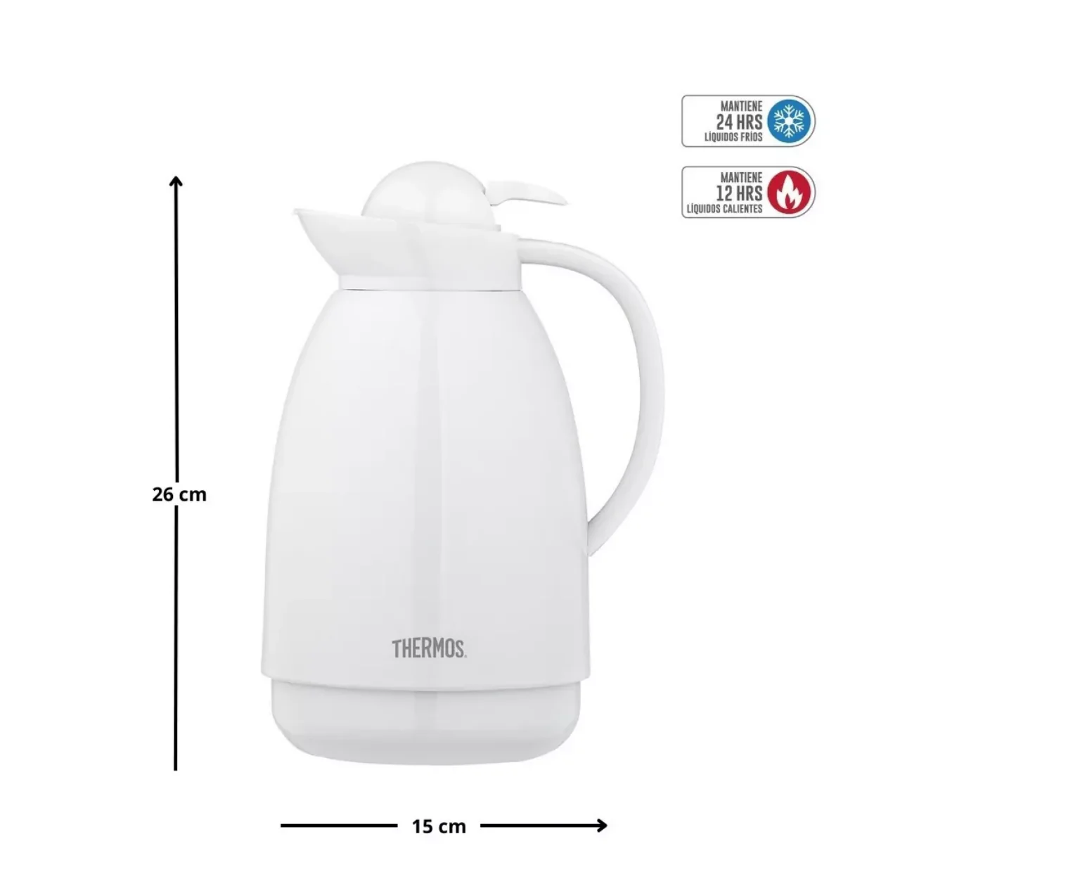 JARRA VIDRIO BLANCA 1LT