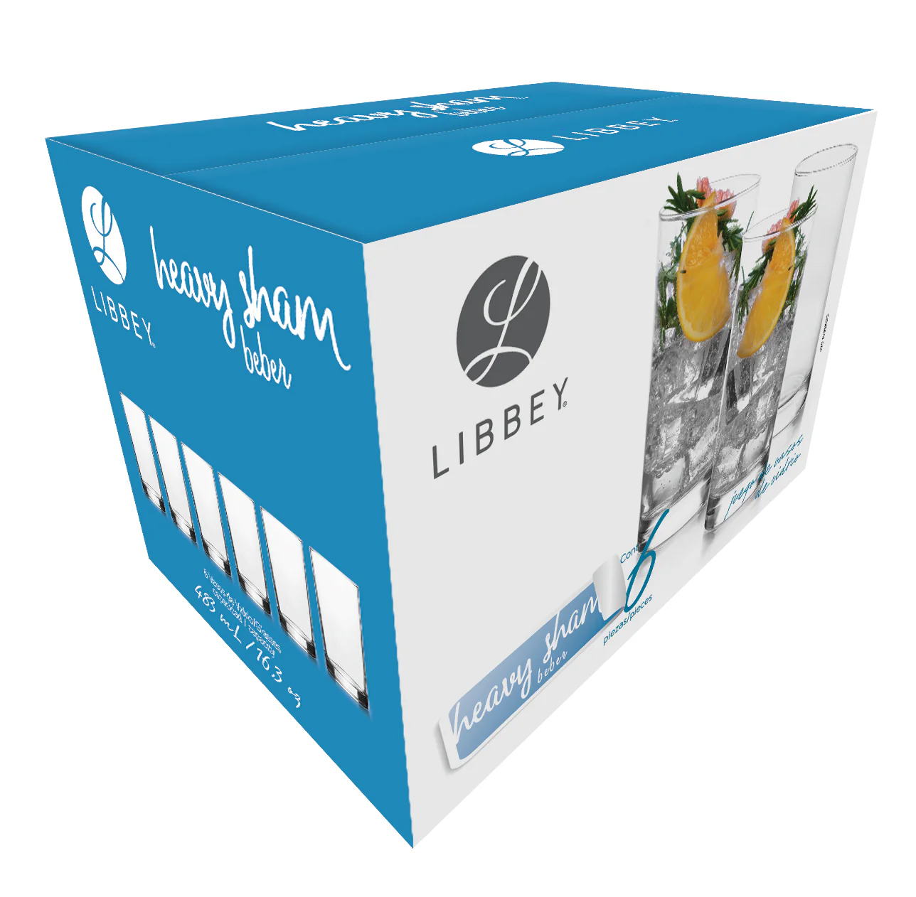 SET 6 VASOS SUPER SHAM ALTO 483ML