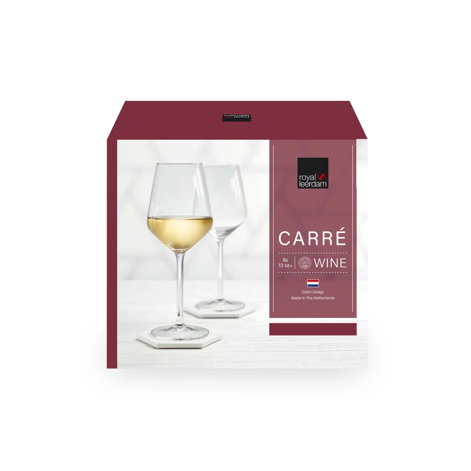 SET 6 COPAS VINO BLANCO CARRE 385ML