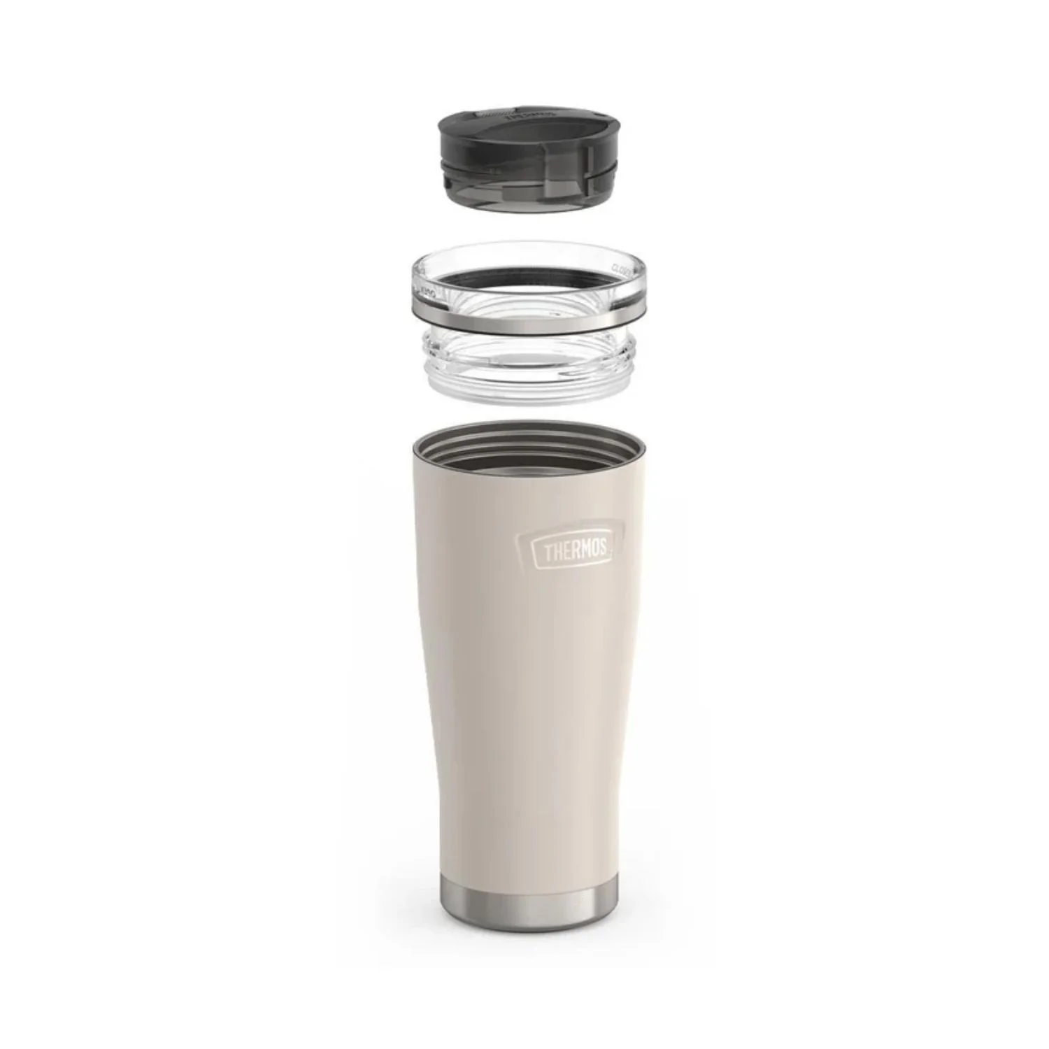 SET VASO SANDSTONE Y MUG GRAFITO ICON ACERO INOX 710ML
