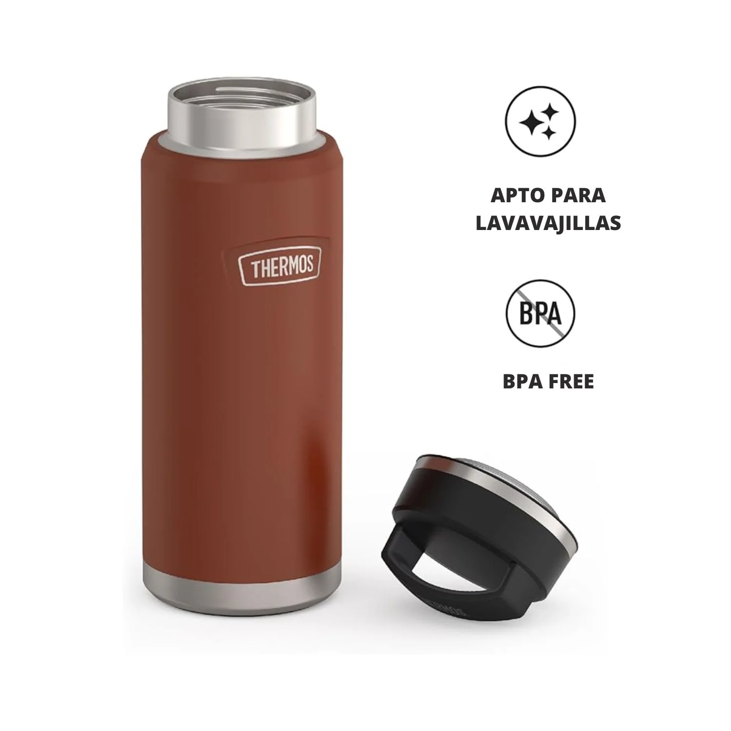 BOTELLA HIDRATACIÓN ICON ACERO INOXIDABLE 1.2LT SADDLE