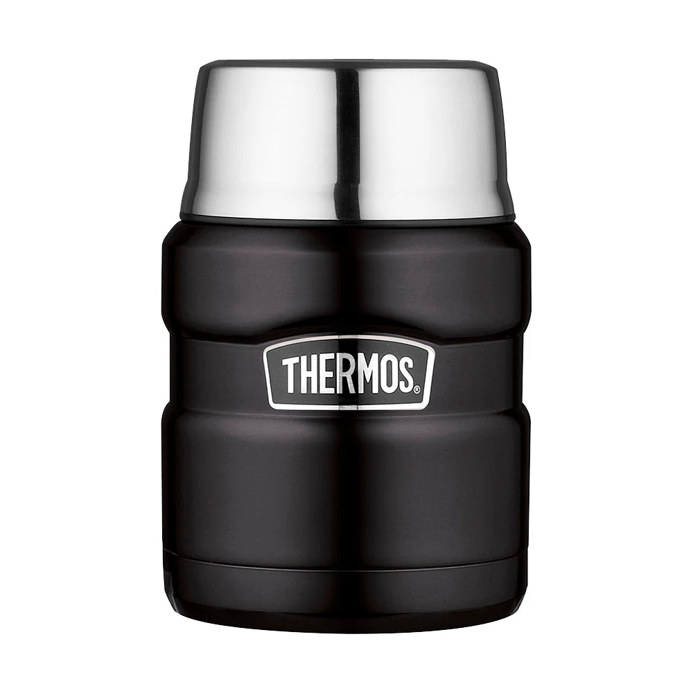 TERMO COMIDA 470ML KING ACERO INOXIDABLE NEGRO