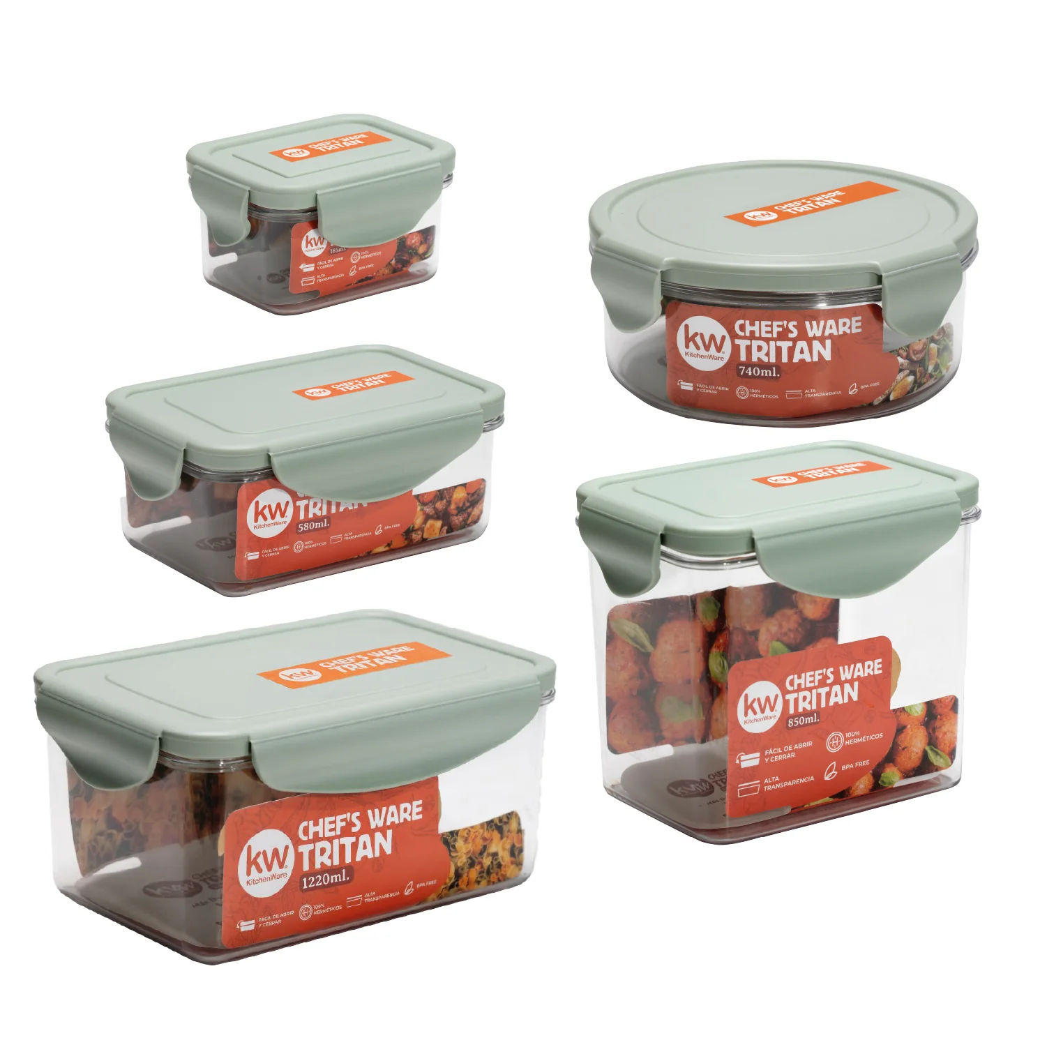 PACK PROMOCIONAL 5 CONTENEDORES TRITAN CHEF'S WARE