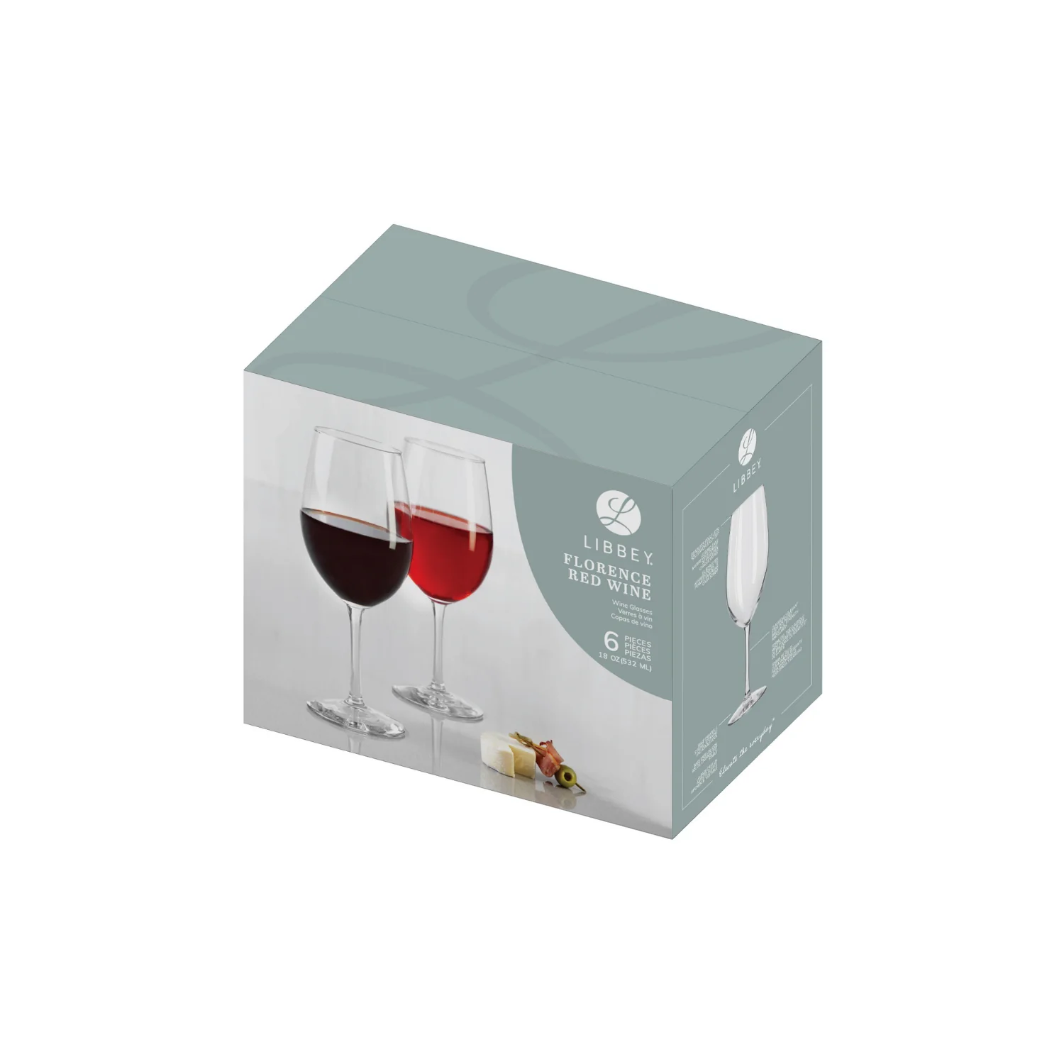SET 6 COPAS VINO TINTO FLORENCE 532ML