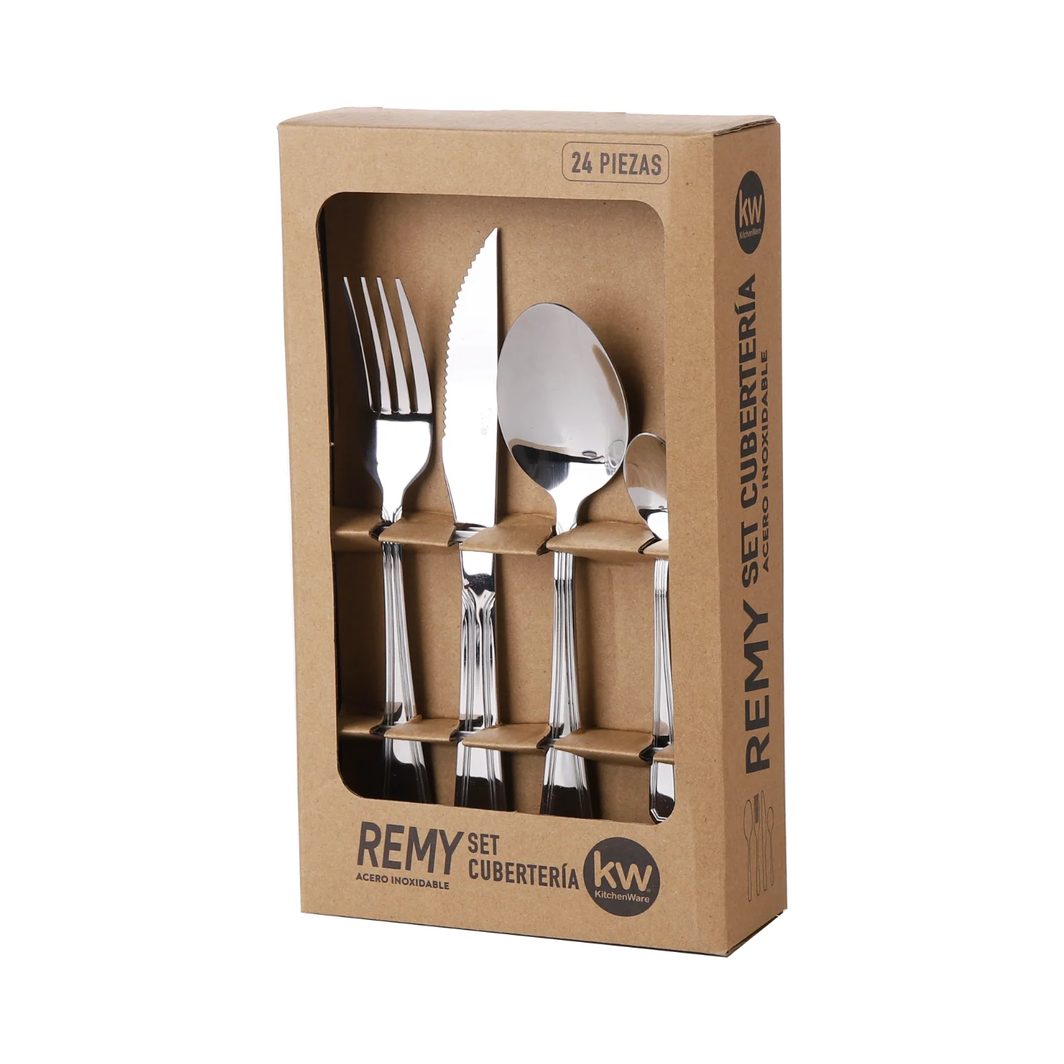 SET CUBERTERIA 24 PZ REMY ACERO INOXIDABLE