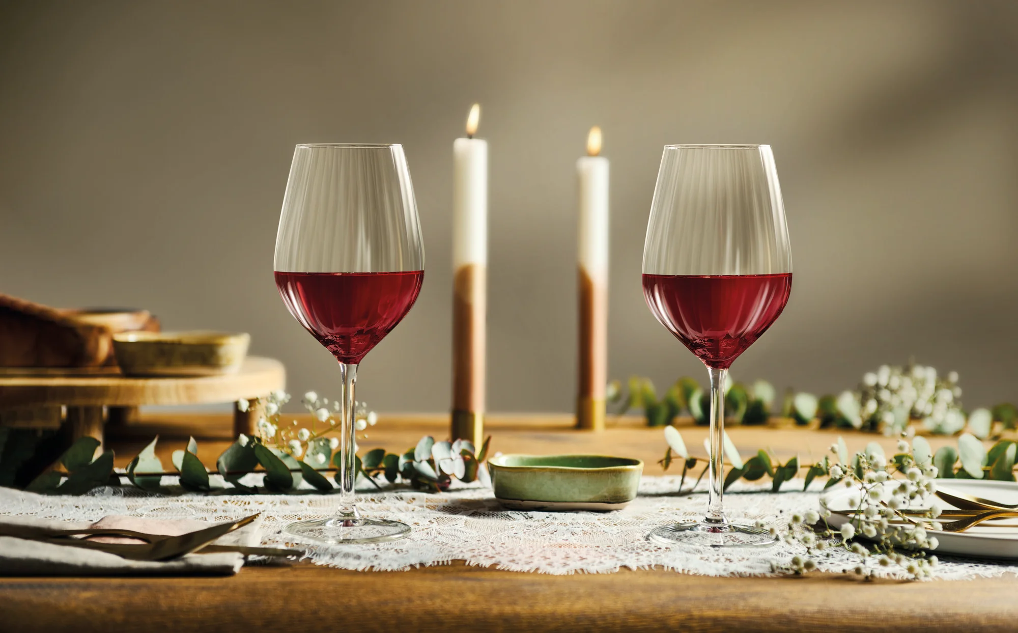 SET 4 COPAS VINO TINTO PLISSE 500 ML