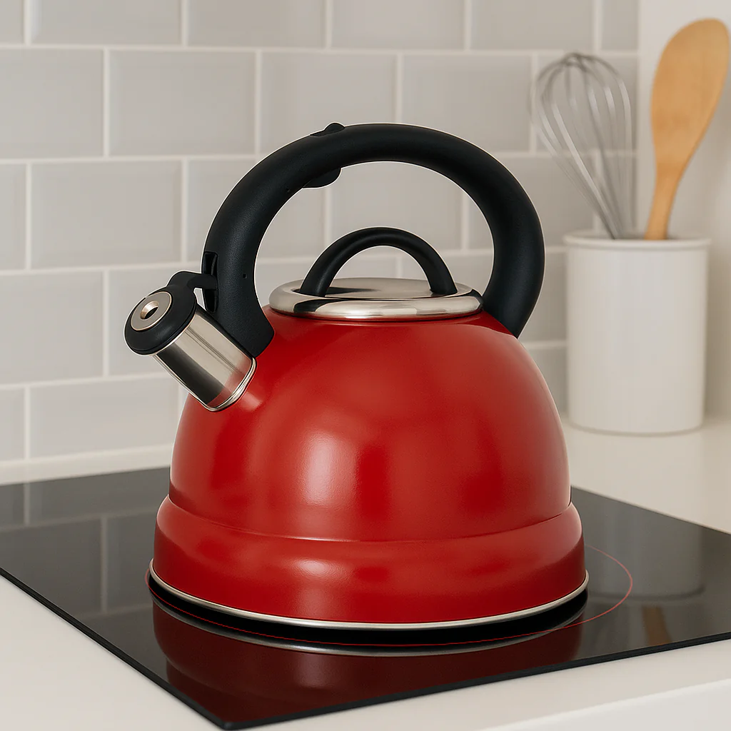 TETERA DE ACERO INOXIDABLE VIENA ROJA 3LT