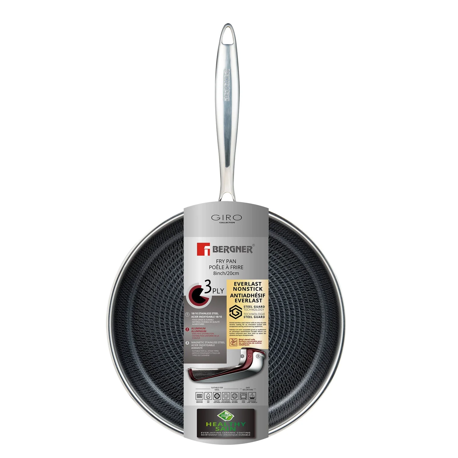 SARTEN 20 CM ACERO INOXIDABLE GIRO-BG