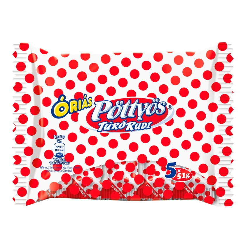 Pöttyös Óriás Túró Rudi 5 x 51g