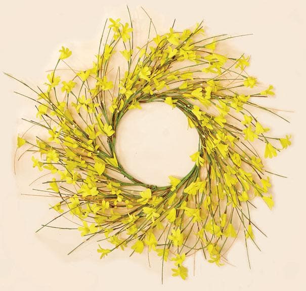 Yellow Forsythia Spring Wreath 16