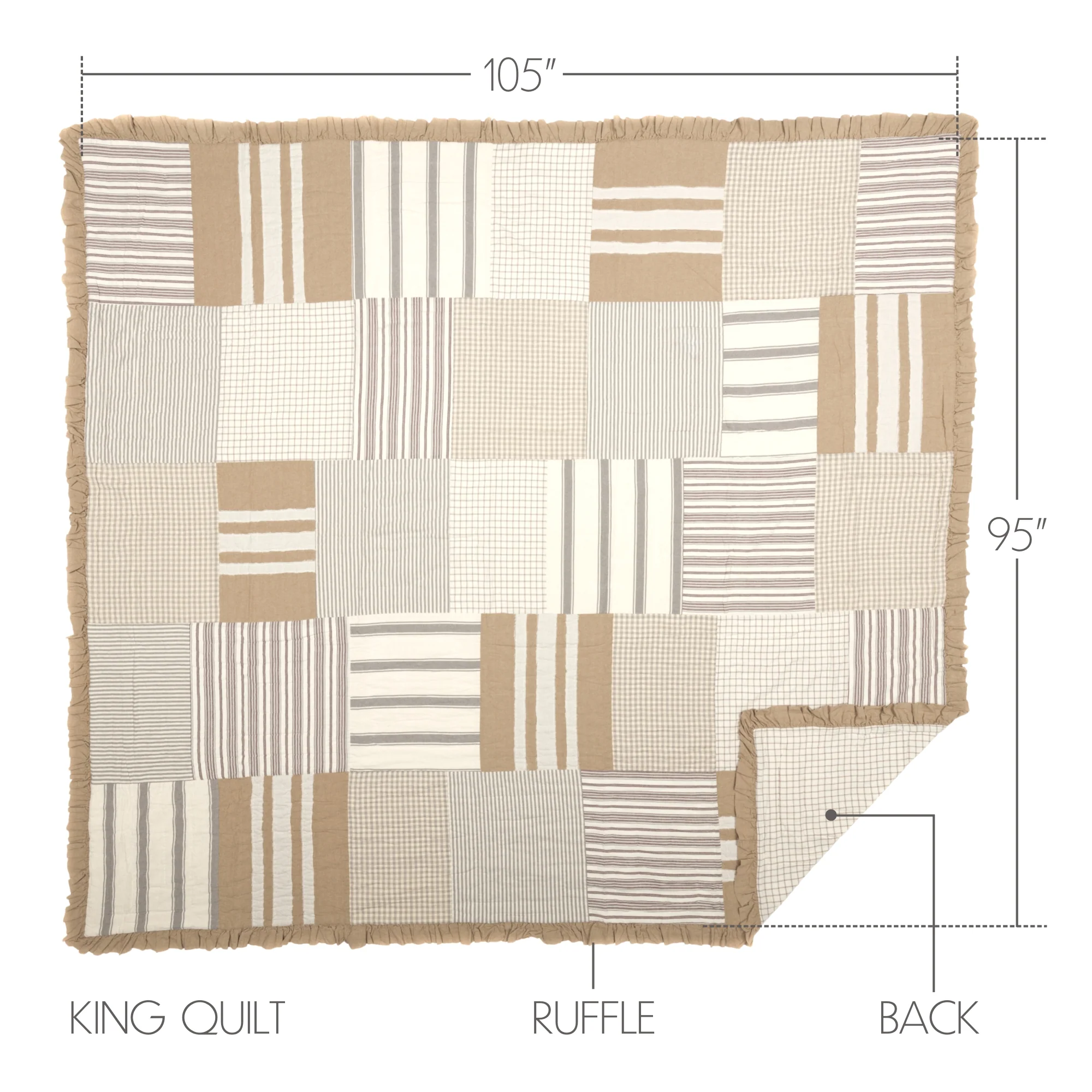 Grace King Quilt 105Wx95L