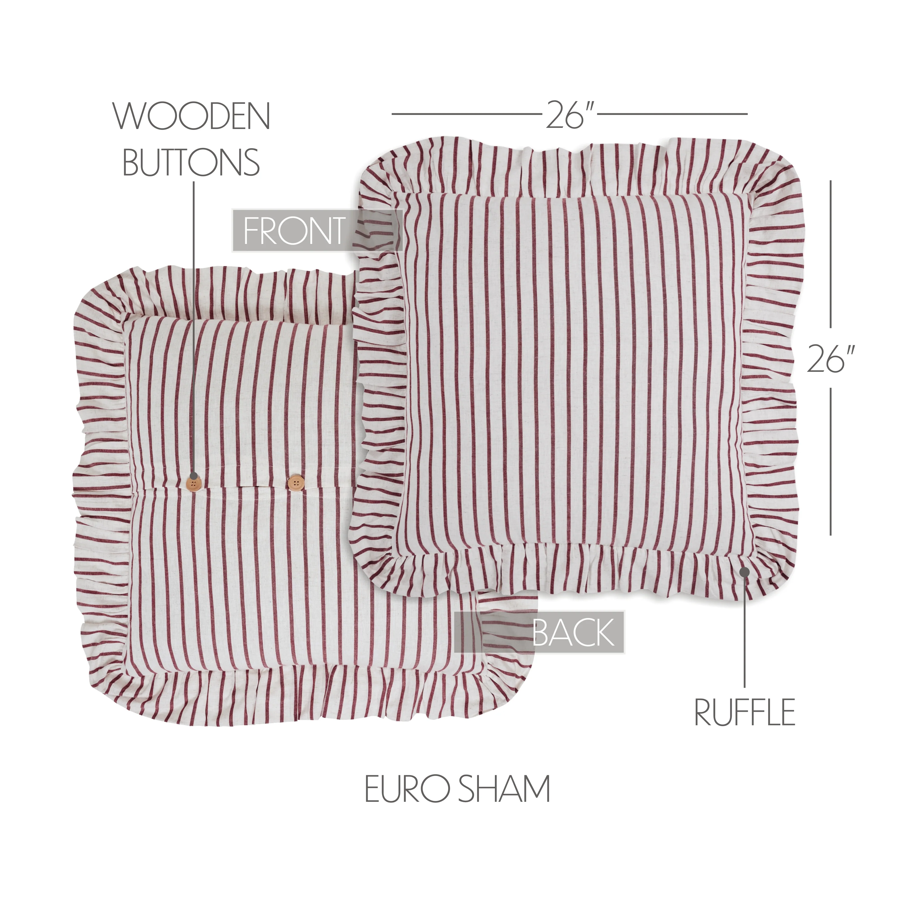 Celebration Fabric Euro Sham 26x26