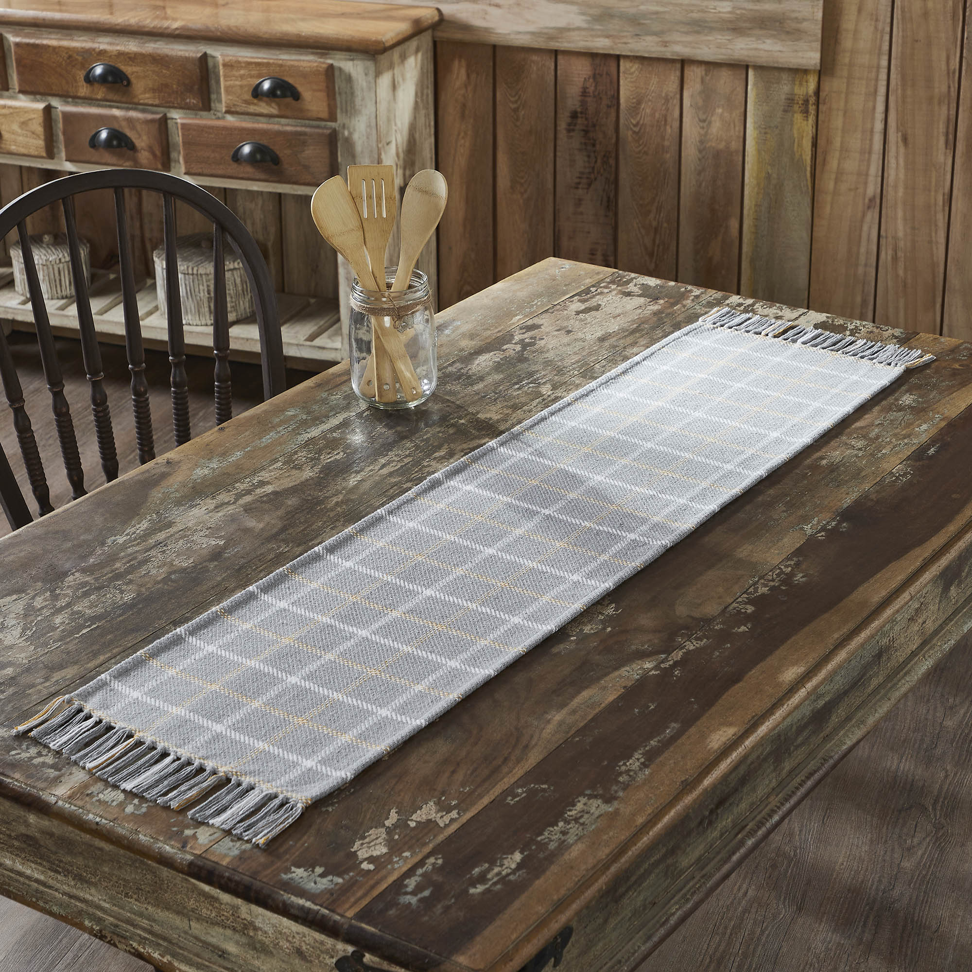 Harvest Blessings Woven Plaid Runner 12x48