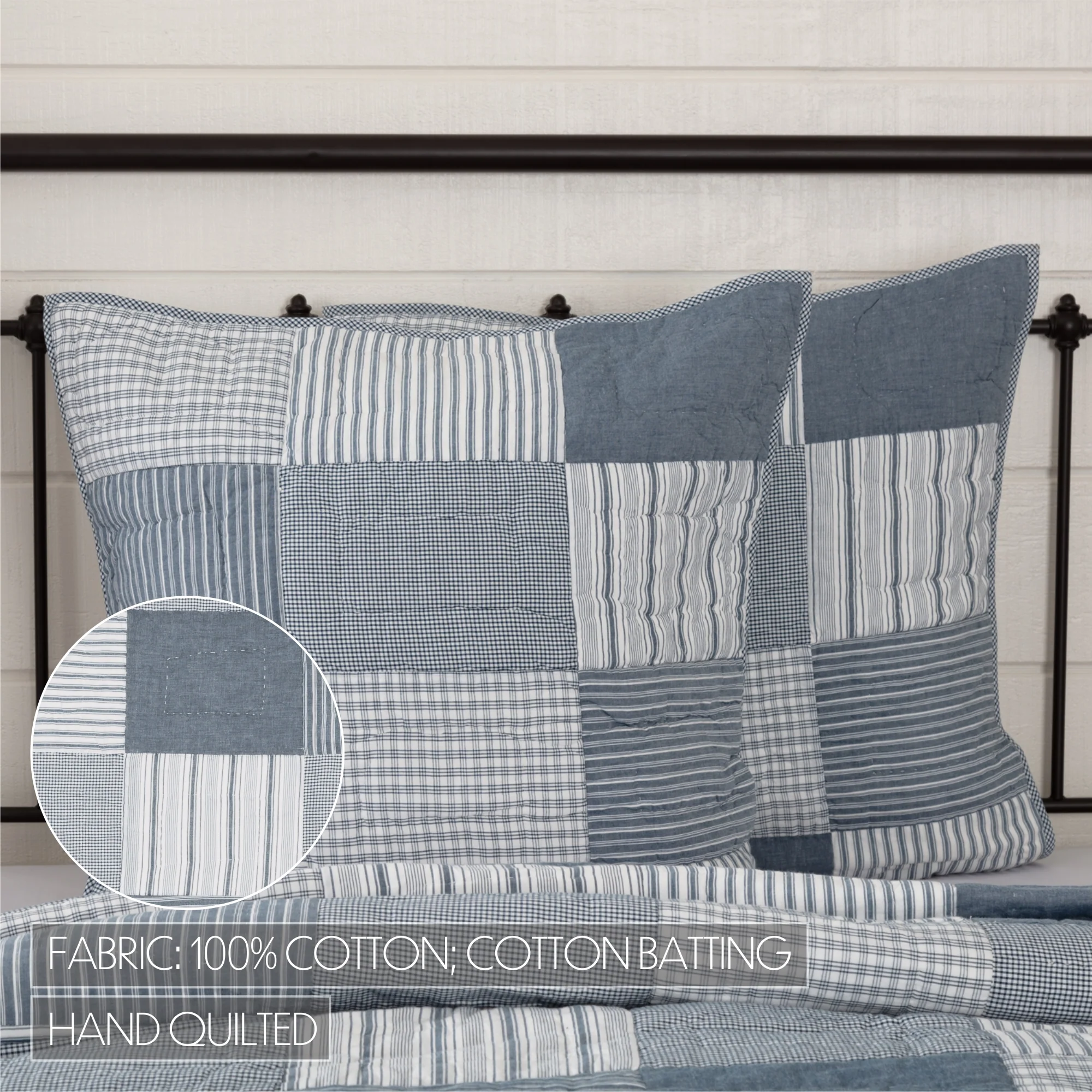 Sawyer Mill Blue Quilted Euro Sham 26x26