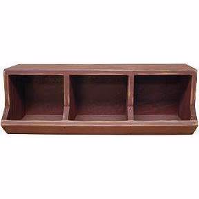 Country Nesting Box Wooden Horizontal Bin, Sturbridge Red 18