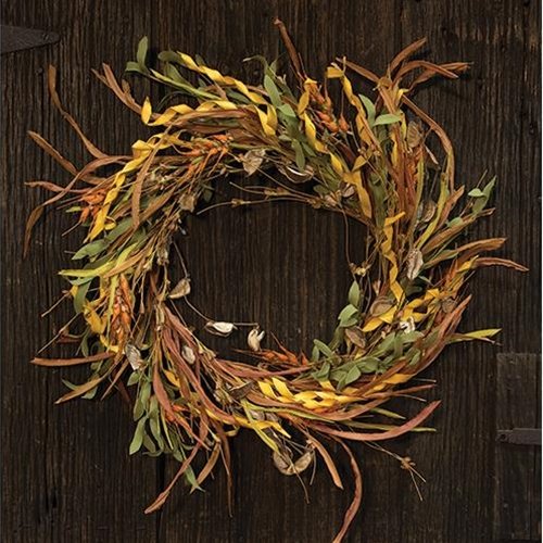 Grass Twig Wreath Rings - 20 inch - Wreath Decor for Front Door and Candle Decorating - Fall Wheat & Grass