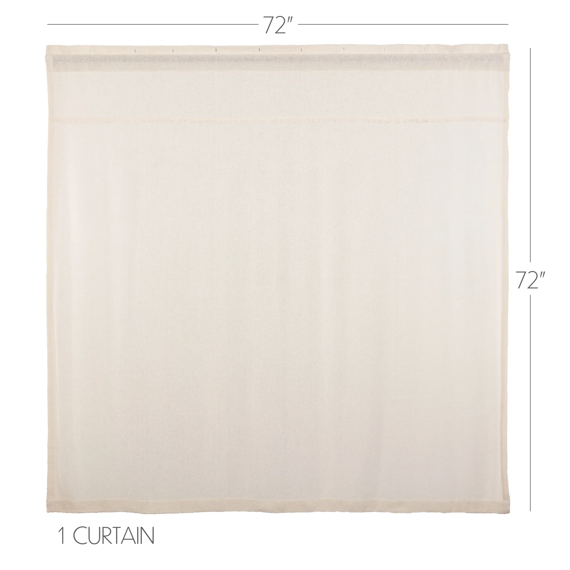 Burlap Antique White Shower Curtain 72x72