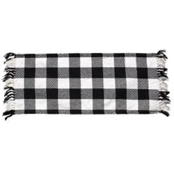 Black & White Buffalo Check Short Table Runner