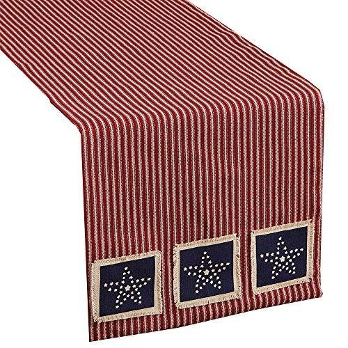 Americana Star Patch Patriotic Table Runner 13 x 42