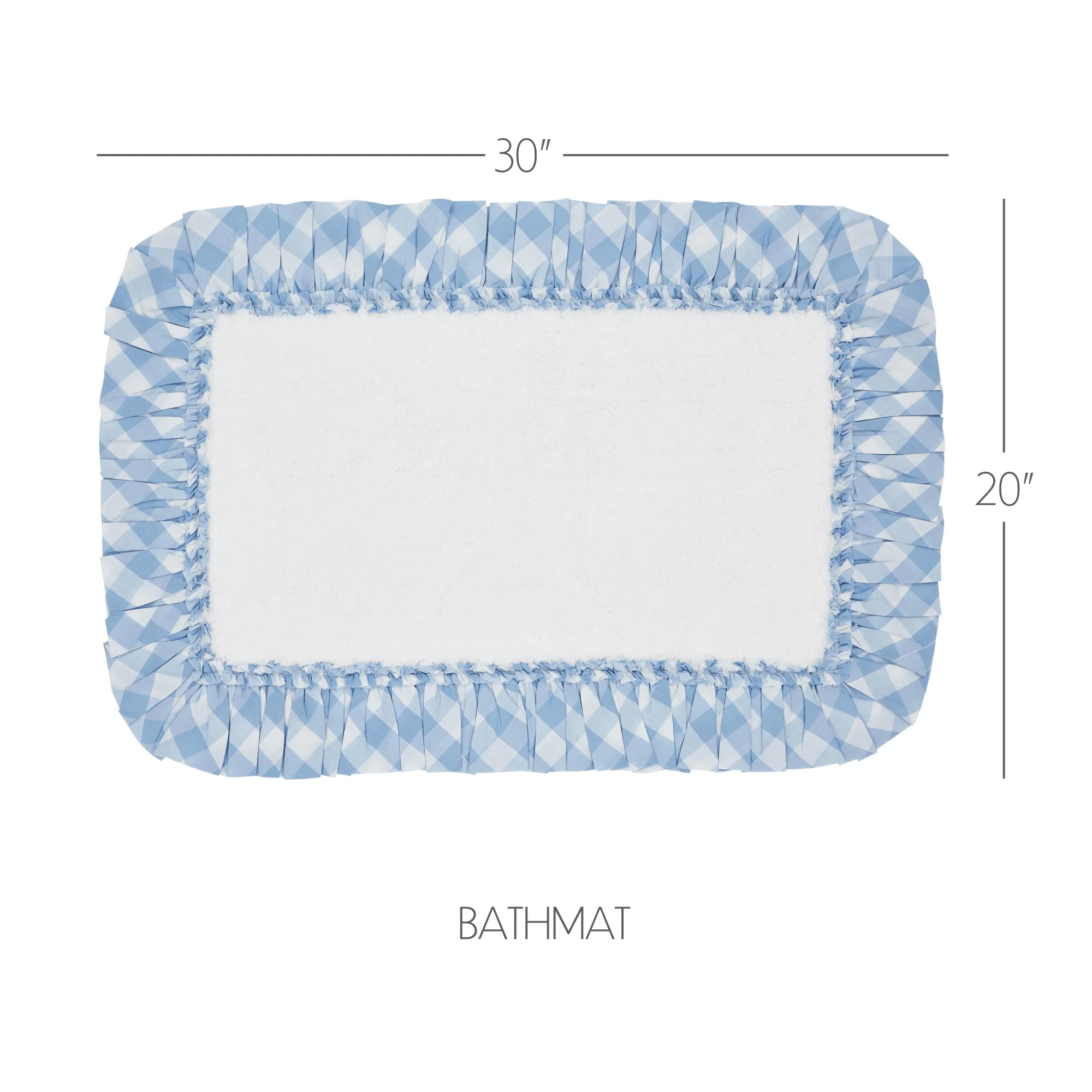 Annie Buffalo Blue Check Bathmat 20x30