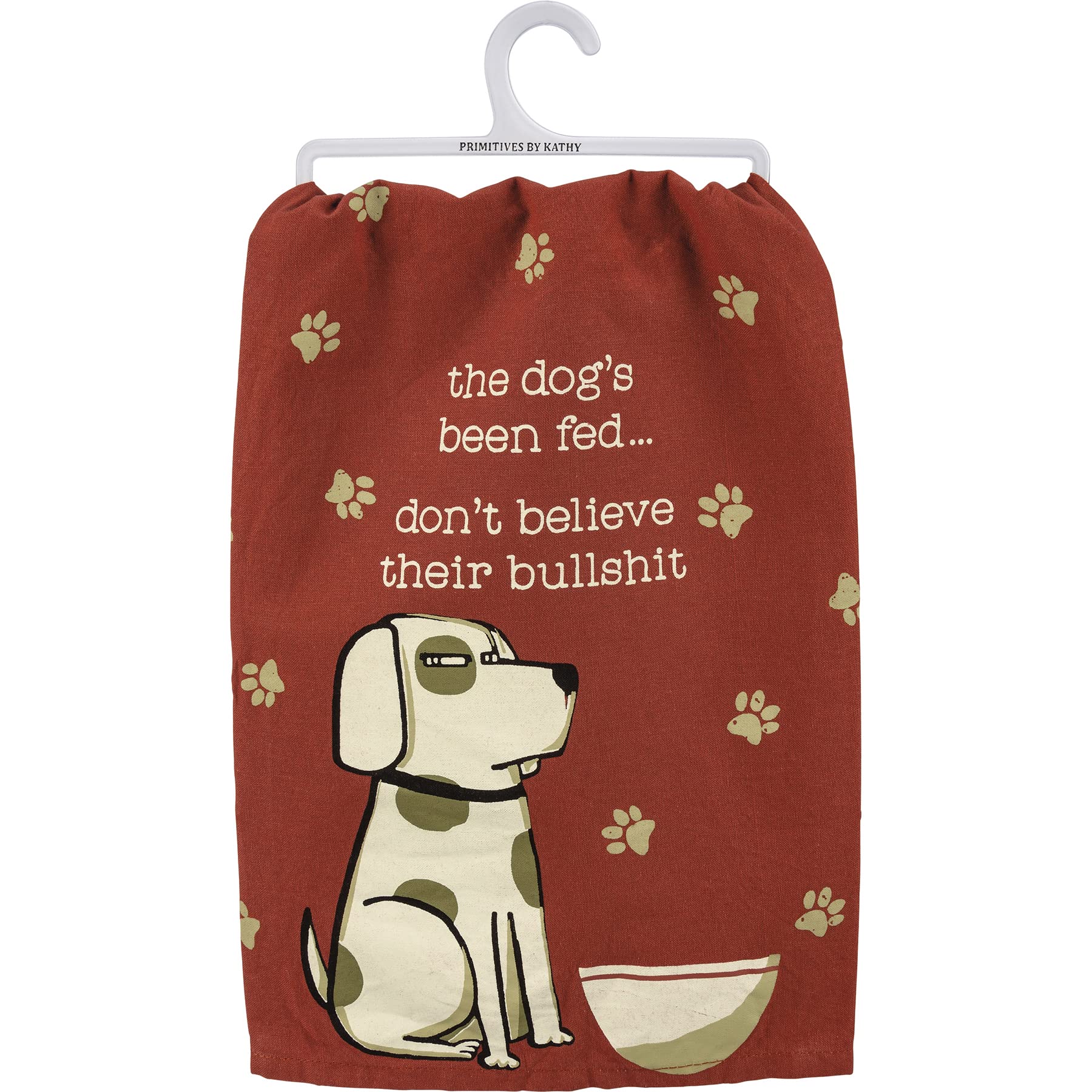 Cotton Dish Towel  - Dog Design, Kitchen/Bathroom Decor, 28