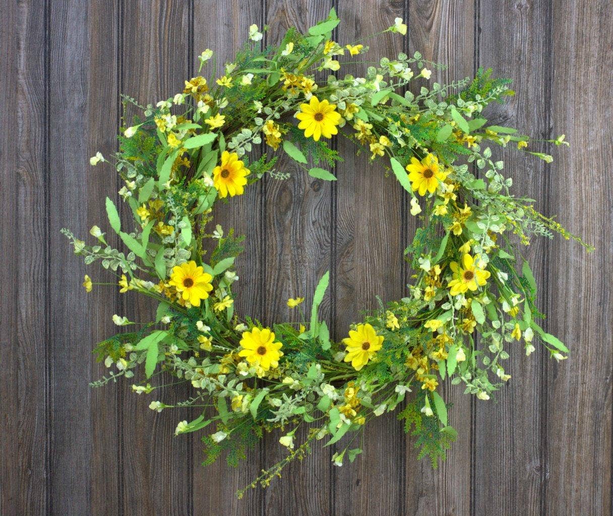 Garden Daisy Wreaths 27in W