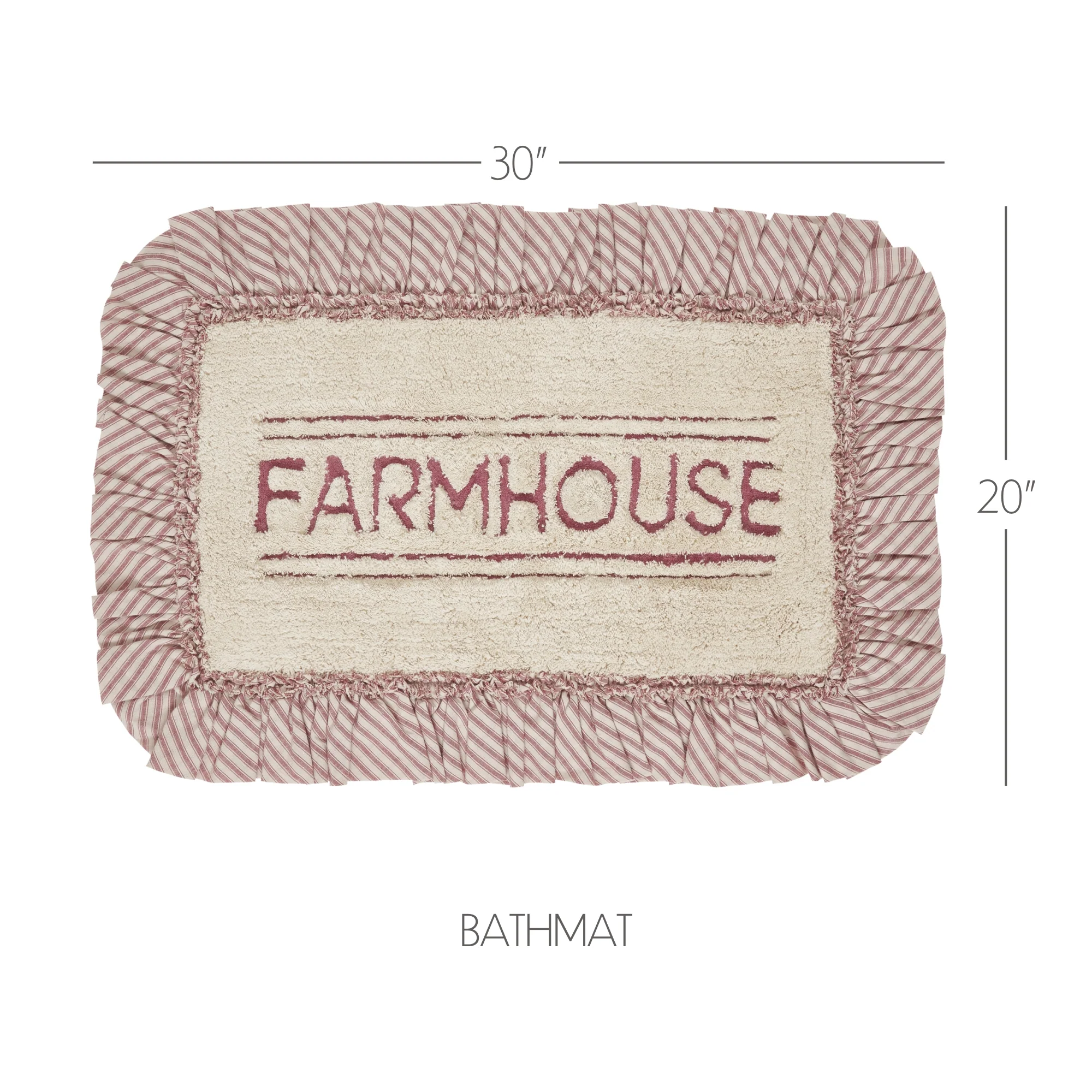 Sawyer Mill Red Farmhouse Bathmat 20x30