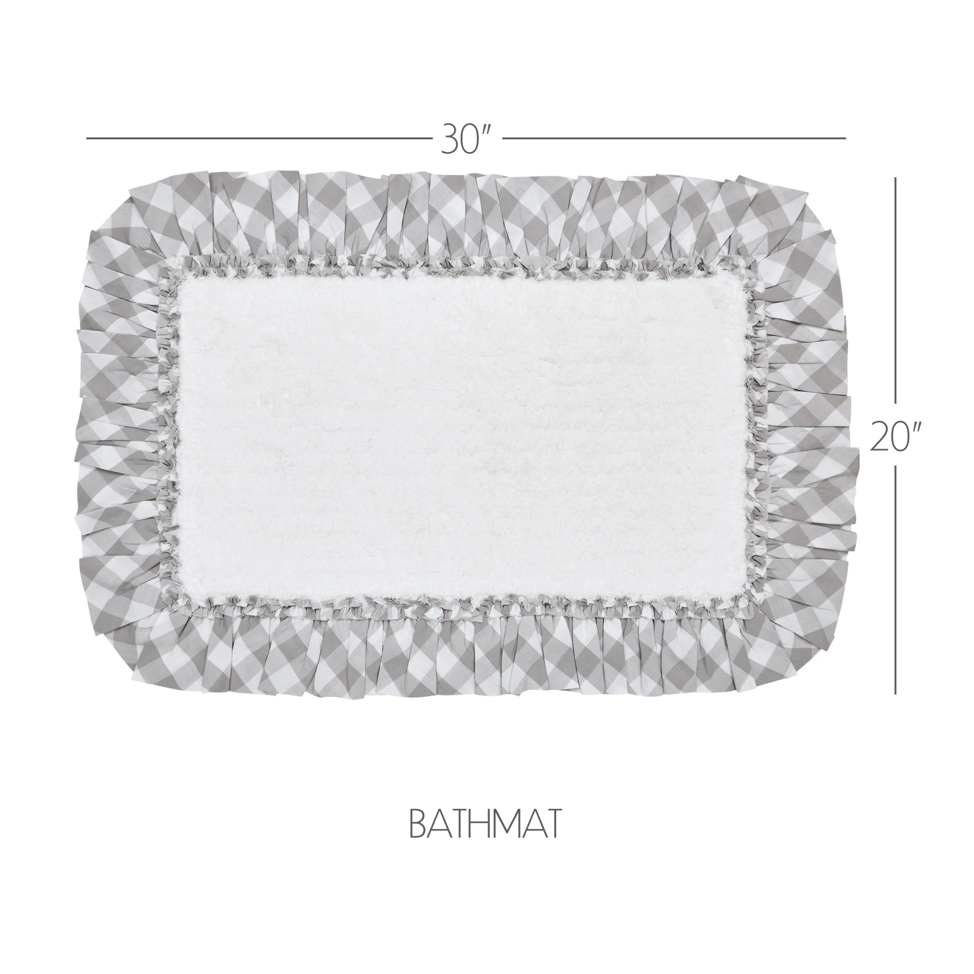Annie Buffalo Grey Check Bathmat 20x30