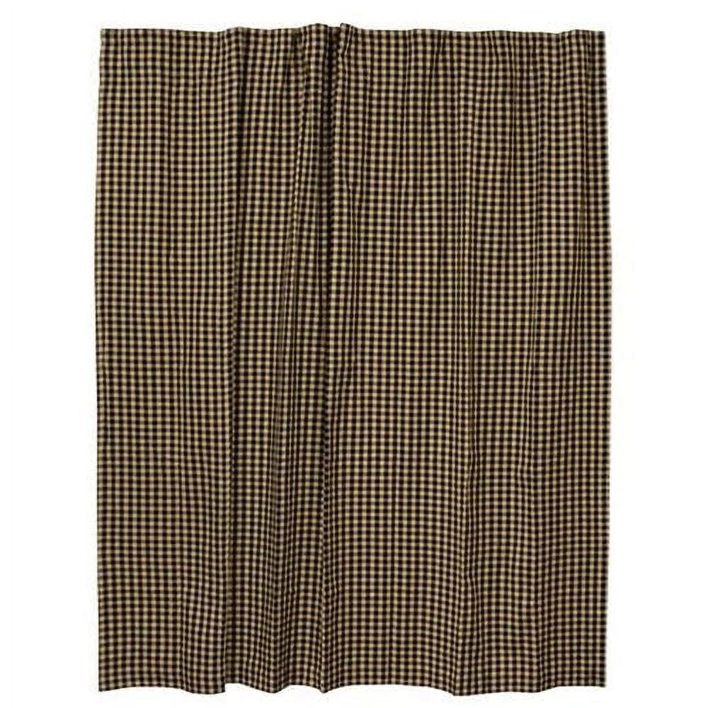Black Check Shower Curtain