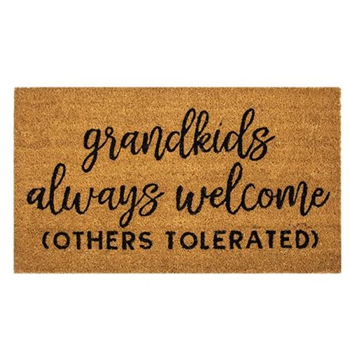 Grandkids Always Welcome Door Mat