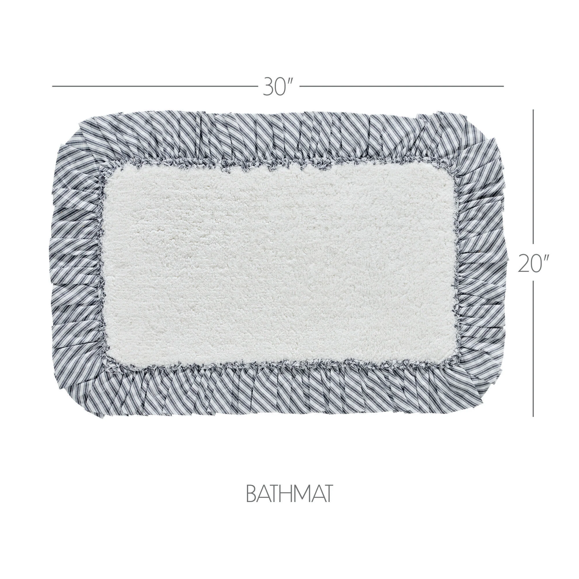 Sawyer Mill Black Bathmat 20x30