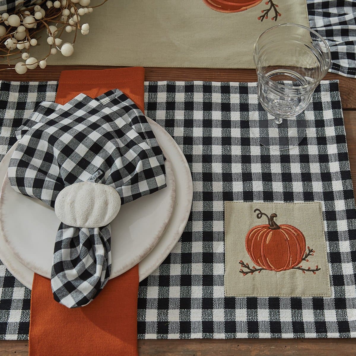 Autumn Checkerboard Placemat, Set of 4