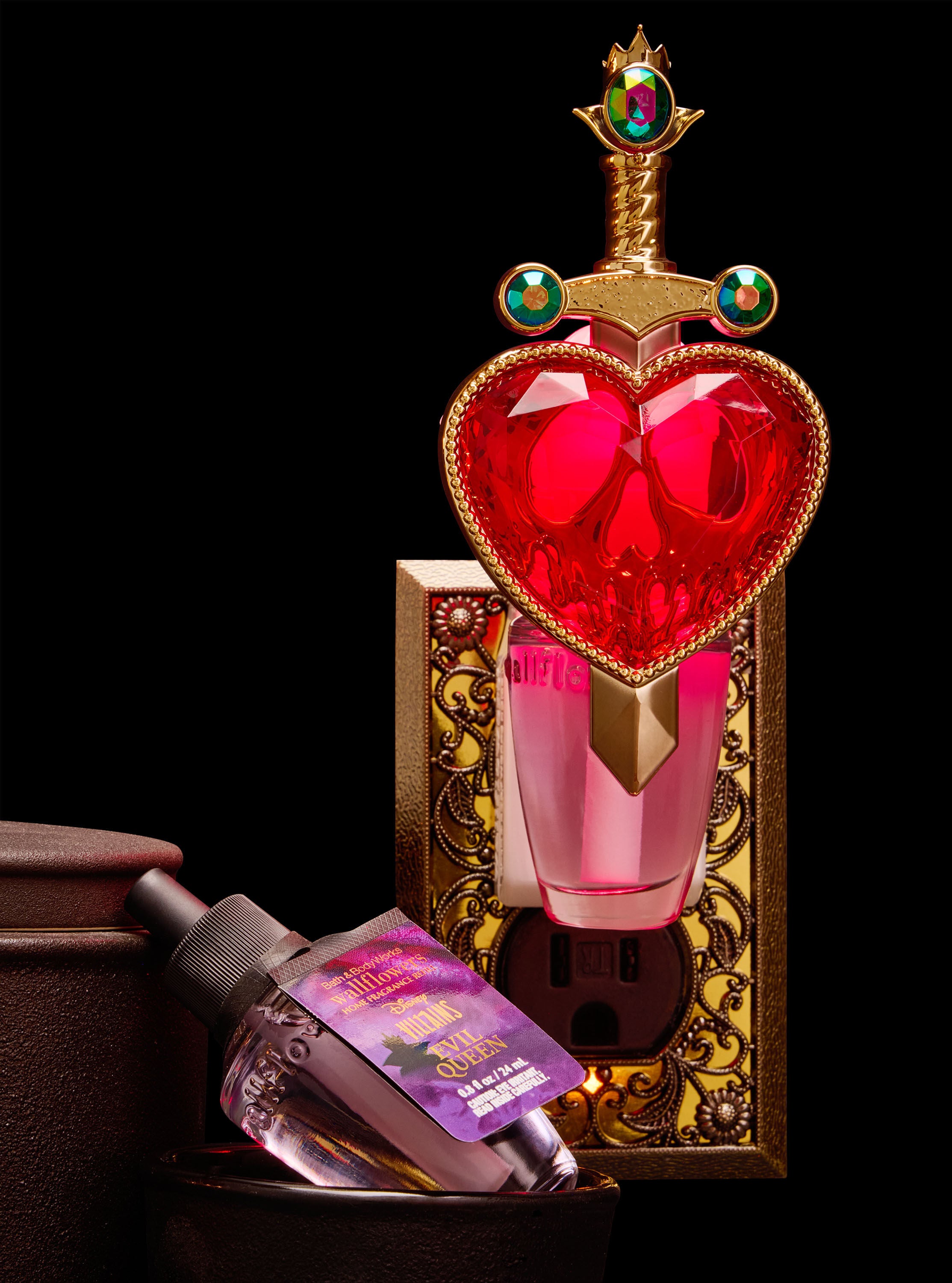 Evil Queen Pierced Heart Wallflowers Scent Control&trade; Nightlight Fragrance Plug