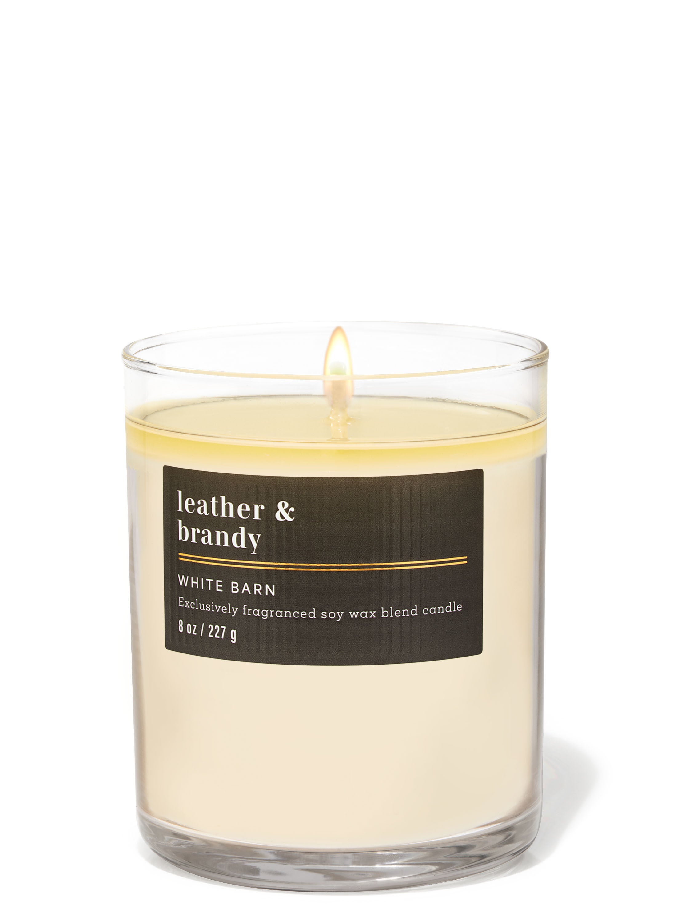 Leather & Brandy Single Wick Candle