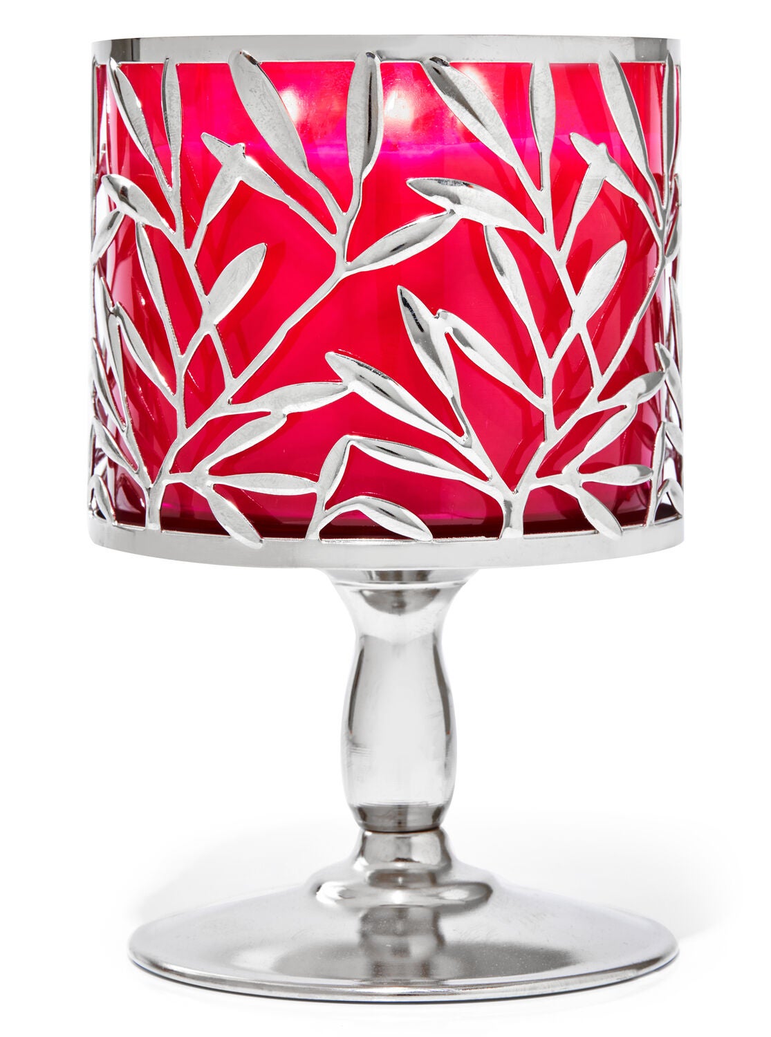 Vine Leaf Pedestal 3-Wick Candle Holder