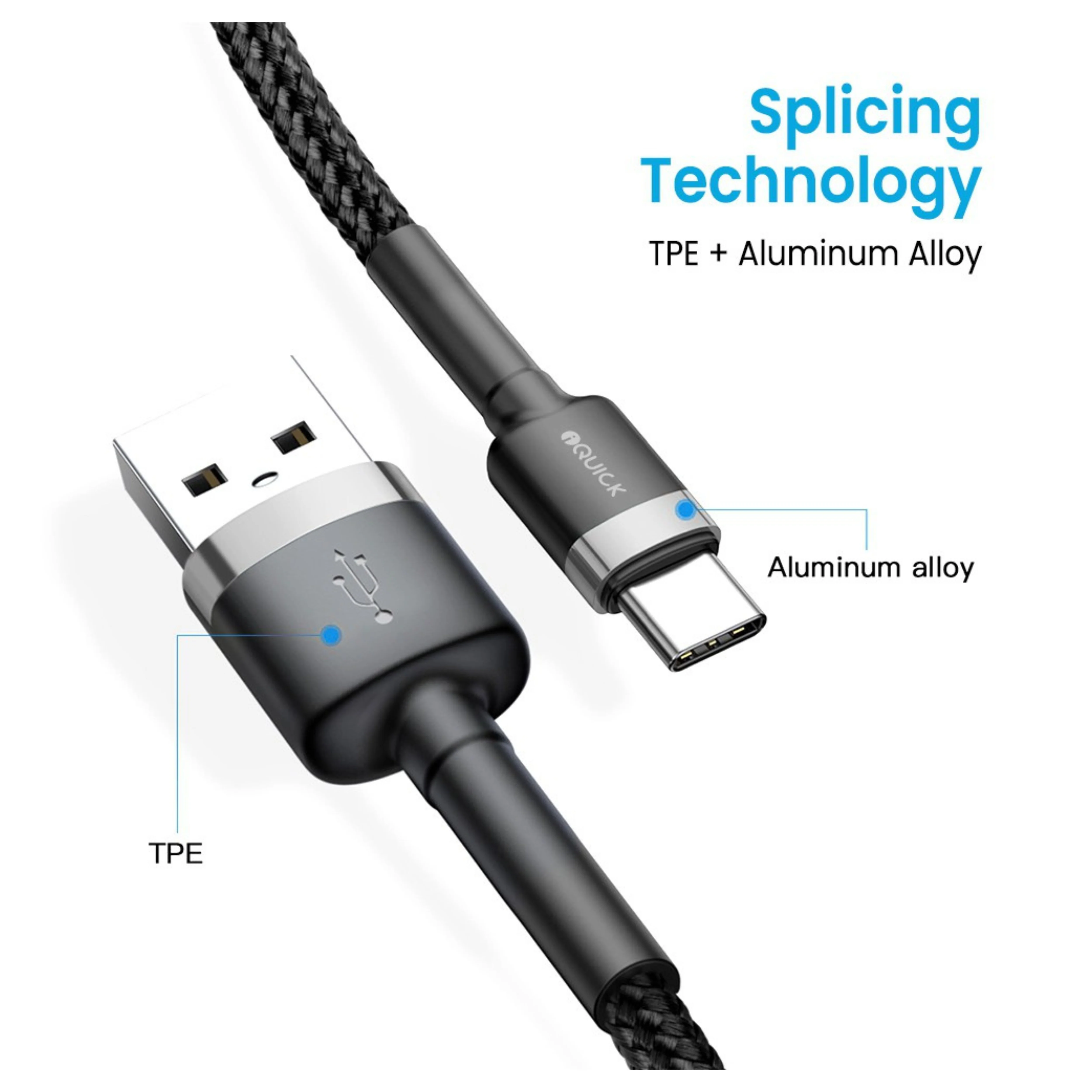 iQuick Cables USB-A to USB-C 1M