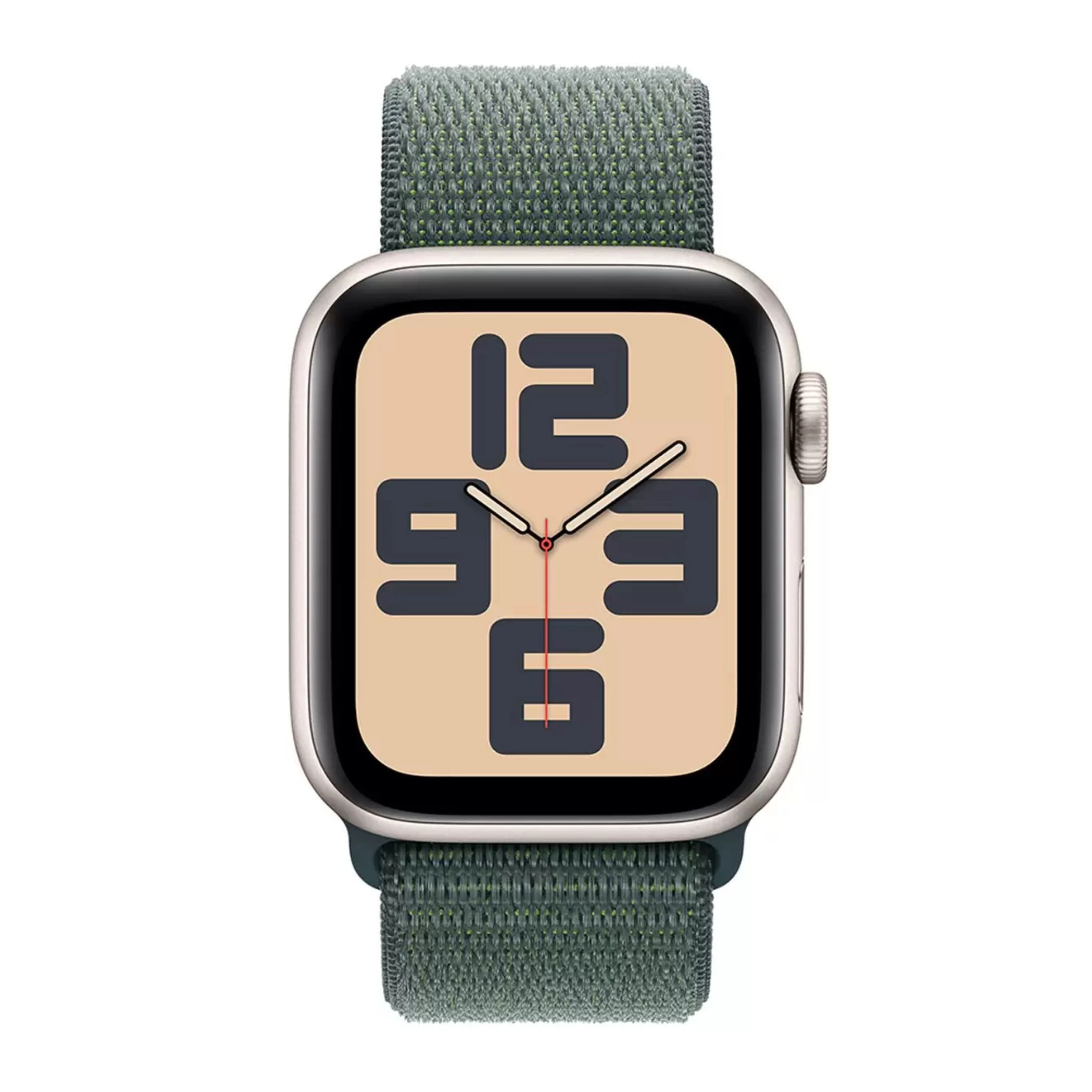 Apple Watch SE GPS 40mm Starlight Aluminium Case With Lake Green Sport Loop New