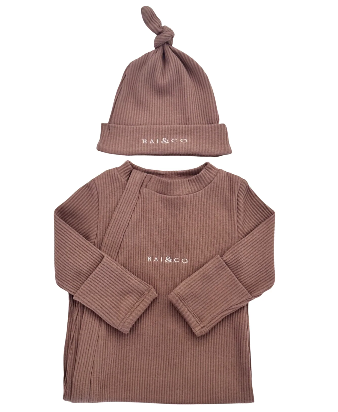 Baby Beanie Ribbed Knotted