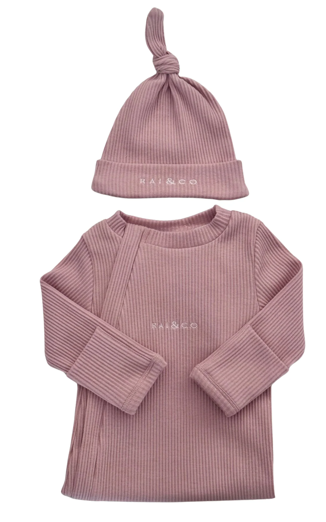 Baby Beanie Ribbed Knotted