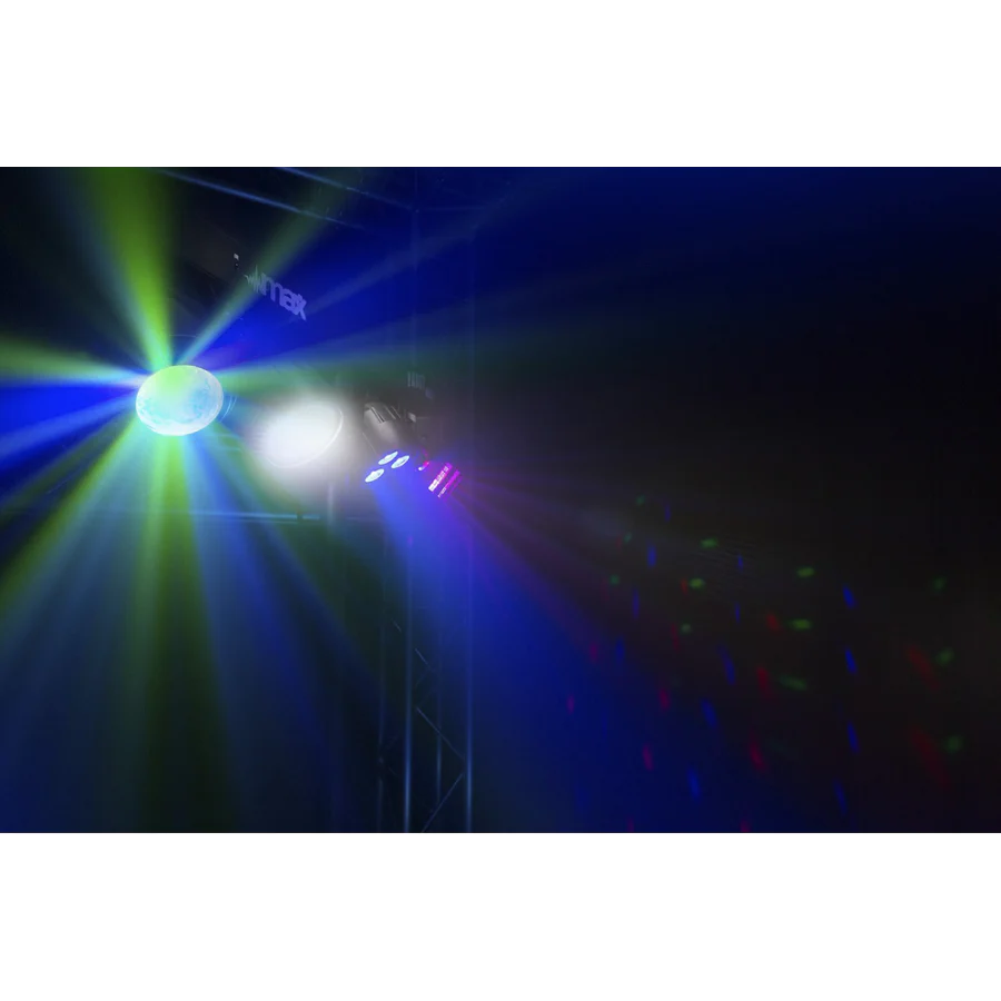 MAX PartyBar09 1x Par, 1x Strobe, 1x Derby + 1x Jellymoon LED
