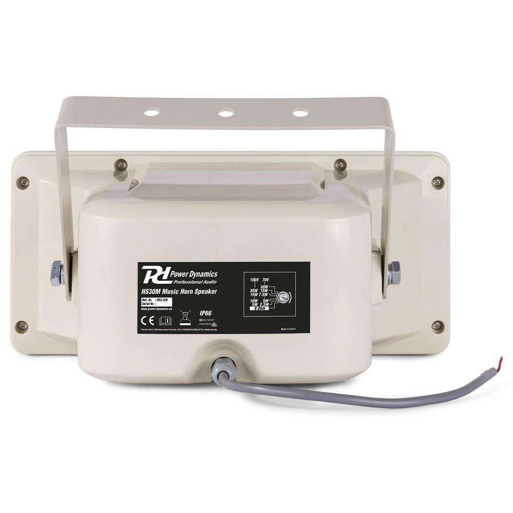 Power Dynamics HS30M 30 Watt IP66 Rated Music Projector Outdoor Speaker