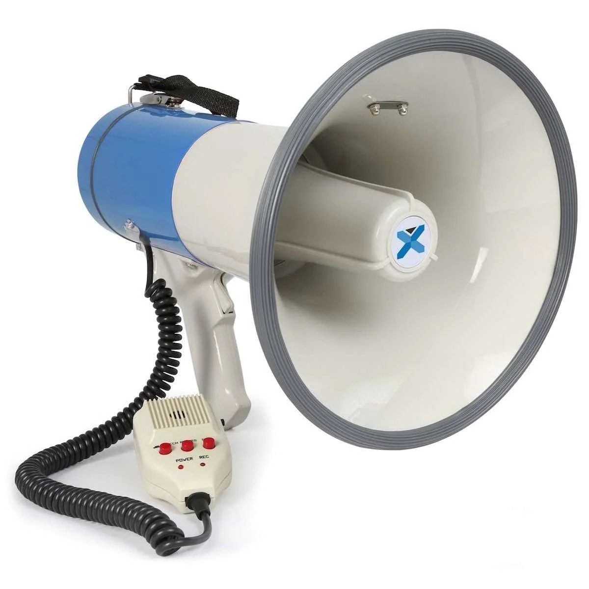 Vonyx 30 Watt (60 Watt max.) Over The Shoulder Style Megaphone with MP3 Player and Siren