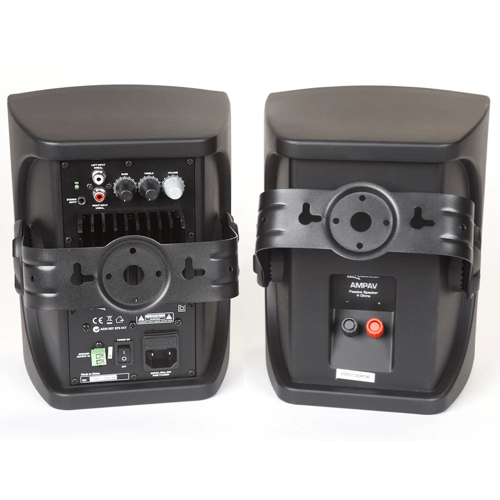 Australian Monitor AMPAV30B 30watt Powered Bookshelf Speakers - Pair - Black