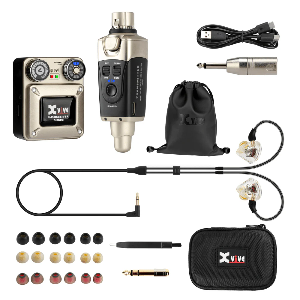 Xvive U45T9 In Ear Monitor System with T9 Earphones (5.8 GHz)