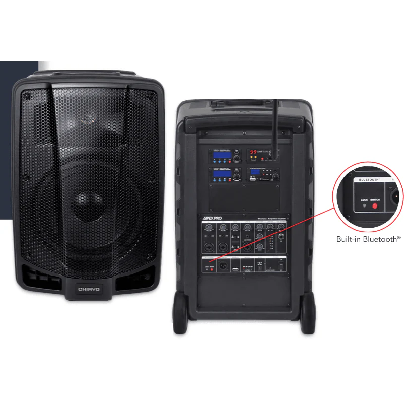Chiayo Apex Pro 250-watt Portable PA System with built-in Bluetooth/USB Player