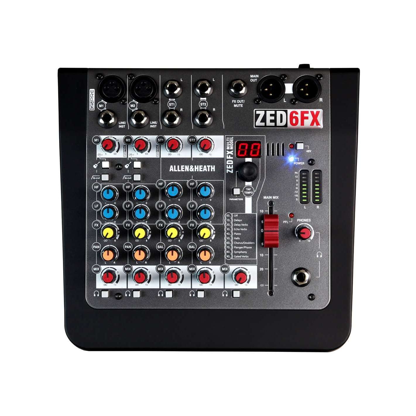 Allen & Heath ZED-6FX Compact 6 Input Mixer with Multi-model FX